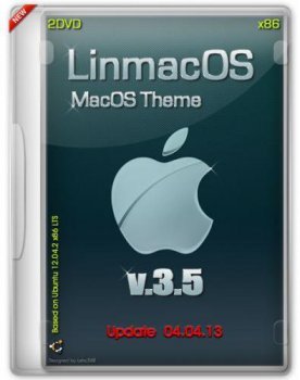 LINMACOS V.3.5 X86 (RAM ДО 64GB) (MACOS THEME) 2XDVD (2013)