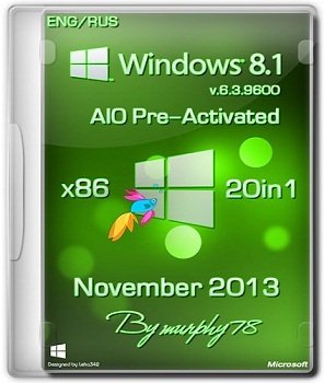 Windows 8.1 x86 AIO 20in1 Pre-Activated November (2013) Русский