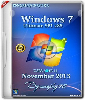 Windows 7 Ultimate SP1 x86 USB3/IE11 Nov2013 Русский
