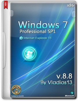 Windows 7 Professional SP1 x86 by vladios13 v8.8 (2014) Русский
