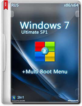 Windows 7 Ultimate Sp1 x86-x64 MultiBoot Menu By Vlazok (2014) Rus