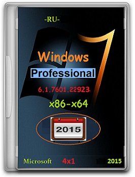 Windows 7 Professional SP1 (x86-x64) 6.1.7601.22923 RU 4x1-1502 by Lopatkin (2015) [Ru]