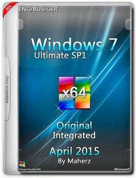 Windows 7 Ultimate SP1 (x64) Integrated April By Maherz (2015) [ENG/RUS/GER]