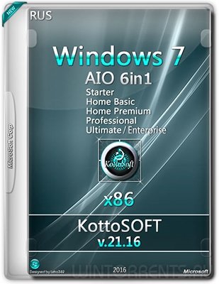 Windows 7 6-in-1 by KottoSOFT v.21.16 (x86) (2016) [Rus]