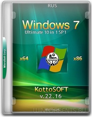 Windows 7 SP1 10in1 (x86-x64) by KottoSOFT v.22 (2016) [Rus]