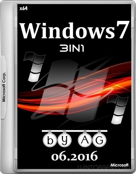 Windows 7 SP1 AIO 3in1 (x64) by AG (06.2016) [Rus]