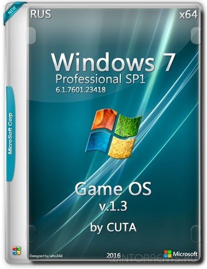 Windows 7 Professional (x64) Game OS by CUTA v1.3 (2016) [Rus]