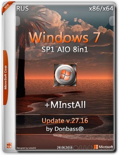 Windows 7 SP1 8in1 (x86-x64) Update + MInstAll by Donbass v.27.16 (2016) [Rus]