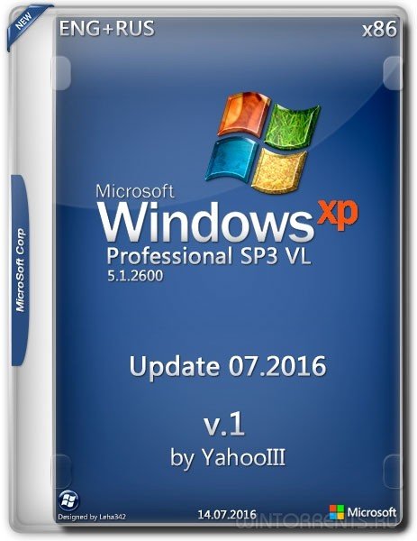 Windows XP Pro SP3 (x86) VL Update 07.2016 v.1 by YahooIII (2016) [Ru/En]