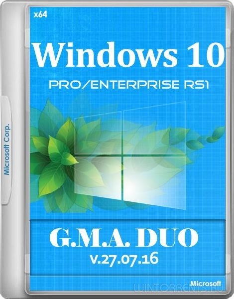 Windows 10 RS1 by G.M.A. DUO v.27.07.16 (x64) (2016) [Rus]