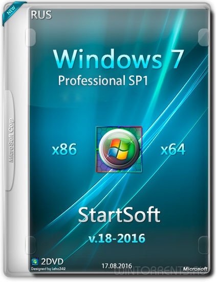 Windows 7 Professional SP1 StartSoft v.18 (x86-x64) (2016) [Rus]