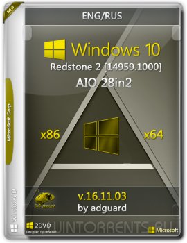 Windows 10 Redstone 2 [14959.1000] AIO 28in2 adguard v16.11.03 (x86-x64) (2016) [Eng/Rus]