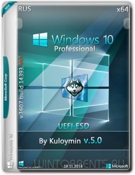 Windows 10 Pro by kuloymin v.5.0 (UEFI-esd) (x64) (2016) [Rus]