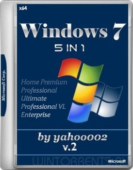 Windows 7 SP1 [5-in-1] (x64) v2 by yahoo002 (2017) [Rus]