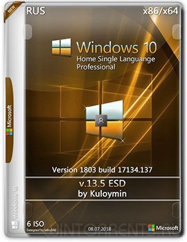Windows 10 HomeSL/Pro (x86-x64) 1803 by kuloymin v13.5 (esd)