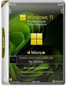 Windows 11 Pro for Workstations (x64) 21H2.22000.100 Micro by Zosma