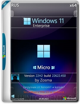 Windows 11 Enterprise (x64) 22H2.22622.450 Micro by Zosma