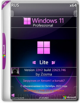 Windows 11 Pro (x64) Lite 22H2 build 22623.746 by Zosma