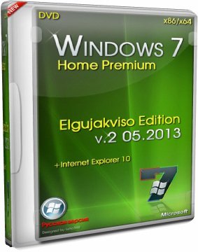 WINDOWS 7 HOME PREMIUM SP1 X86/X64 ELGUJAKVISO EDITION V2 05.2013 (2013) РУССКИЙ