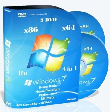 WINDOWS 7 SP1 X86/X64 RU 4IN1 ORIG-UPD 05.2013 BY OVGORSKIY® 2DVD (2013) РУССКИЙ