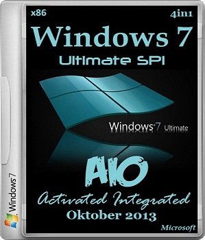 Windows 7 x86 SP1 4in1 AIO Activated Integrated Oktober (2013) Русский