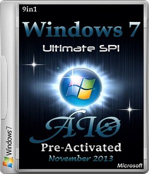 Windows 7 Ultimate SP1 AIO 9in1 Pre-Activated November (2013) Русский