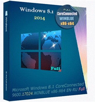 Windows 8.1 CoreConnected 6.3.9600.17024.WINBLUE x86-X64 EN-RU Full by Lopatkin (2014) Русский