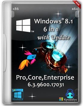 Windows 8.1 x86-x64 with Update 6.3.9600.17031 (Core,Pro,Enterprise) 6 in 1 by Kyvaldiys (2014) Русский