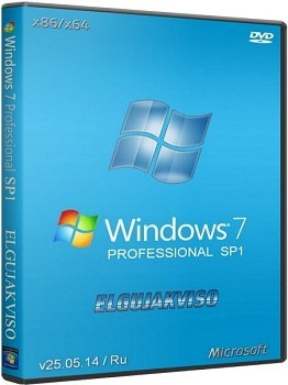 Windows 7 Professional x86-x64 SP1 Elgujakviso Edition v25.05.14 (2014) Rus