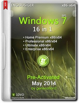 Windows 7 SP1 16in1 x86+x64 ESD Pre-Activated [May 2014] Rus