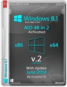 Windows 8.1 AIO 48in2 (x86-x64) With Update June 2014 v.2 [2014] Rus