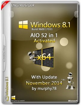 Windows 8.1 AIO 52in1 x64 With Update November by murphy78 (2014) Rus