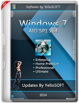 Windows 7 AIO SP1 (x64) DVD updates by YelloSOFT (2014) [Rus]