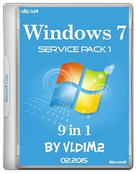 Windows 7 SP1 9-in-1 (x86/x64) by vldim2 (2015) [RUS]