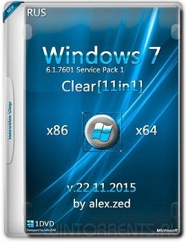 Windows 7 SP1 Clear 11в1 by alex.zed (x86-x64) [Ru]