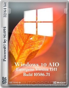 Windows 10 Enterprise (x32/x64) AIO 2in1 v.02.02.16 by SLO94 (2016) [Ru]