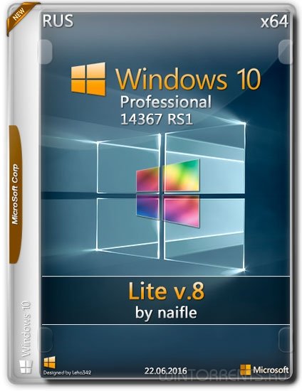 Windows 10 Pro (x64) 14367 rs1 Lite by naifle v.8 (2016) [Rus]