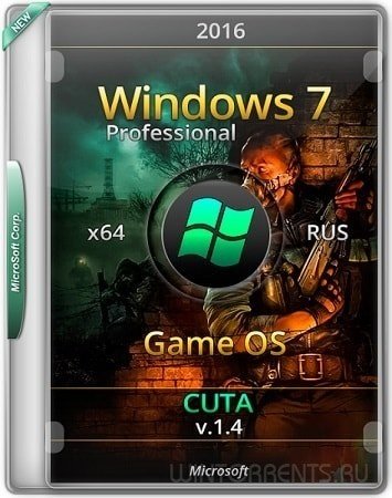 Windows 7 Professional (x64) Game OS by CUTA v1.4 (2016) [Rus]