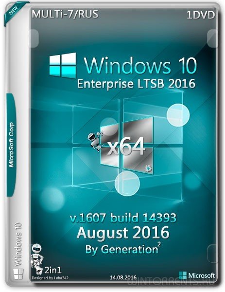 Windows 10 Enterprise LTSB v1607 Build 14393 Aug 2016 by Generation2 (x64) (2016) [Multi/Rus]