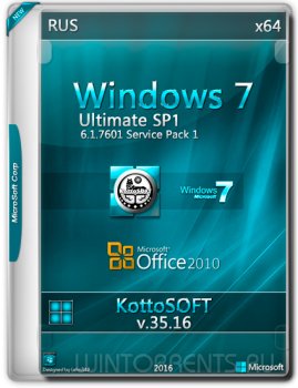 Windows 7 Ultimate SP1 Office 2010 by KottoSOFT v.35 (x64) (2016) [Rus]