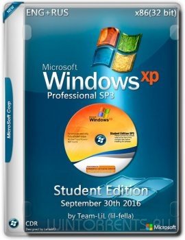 Windows XP Pro SP3 Student Edition September by lil-fella (Team-LiL) (x86) (2016) [Eng/Rus]