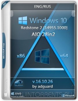 Windows 10 Redstone 2 [14955.1000] AIO 28in2 adguard v16.10.26 (x86-x64) (2016) [Eng/Rus]