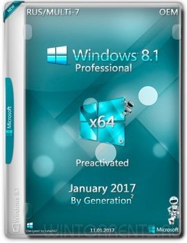 Windows 8.1 Professional (x64) OEM Jan2017 by Generation2 (2017) [ML7/Ru]