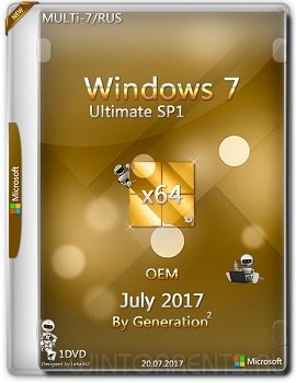 Windows 7 Ultimate SP1 OEM (x64) July 2017 by Generation2 (2017) [Multi-7/Rus]