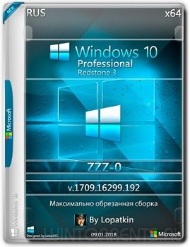 Windows 10 (x86-x64) 1709 Pro 16299.192 rs3 ZZZ-0 by Lopatkin (2018) [Rus]