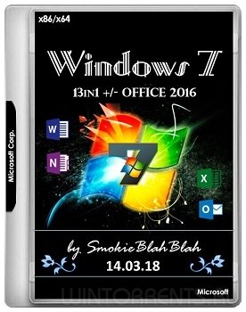 Windows 7 SP1 13in1 (x86-x64) +/- Office 2016 by SmokieBlahBlah 14.03.18 (2018) [Eng/Rus]