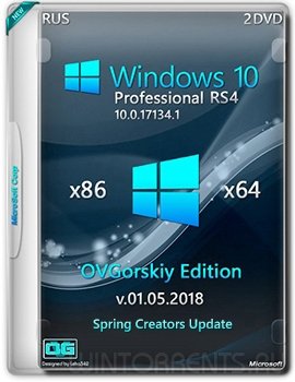 Windows 10 Pro (x86-x64) VL 1803 RS4 by OVGorskiy® 2DVD (05.2018)