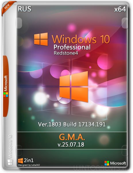 Windows 10 Pro RS4 (x64) G.M.A. v.25.07.2018