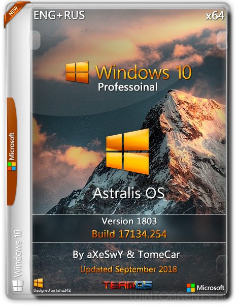 Windows 10 Pro (x64) 17134.254 Astralis OS by aXeSwY & TomeCar