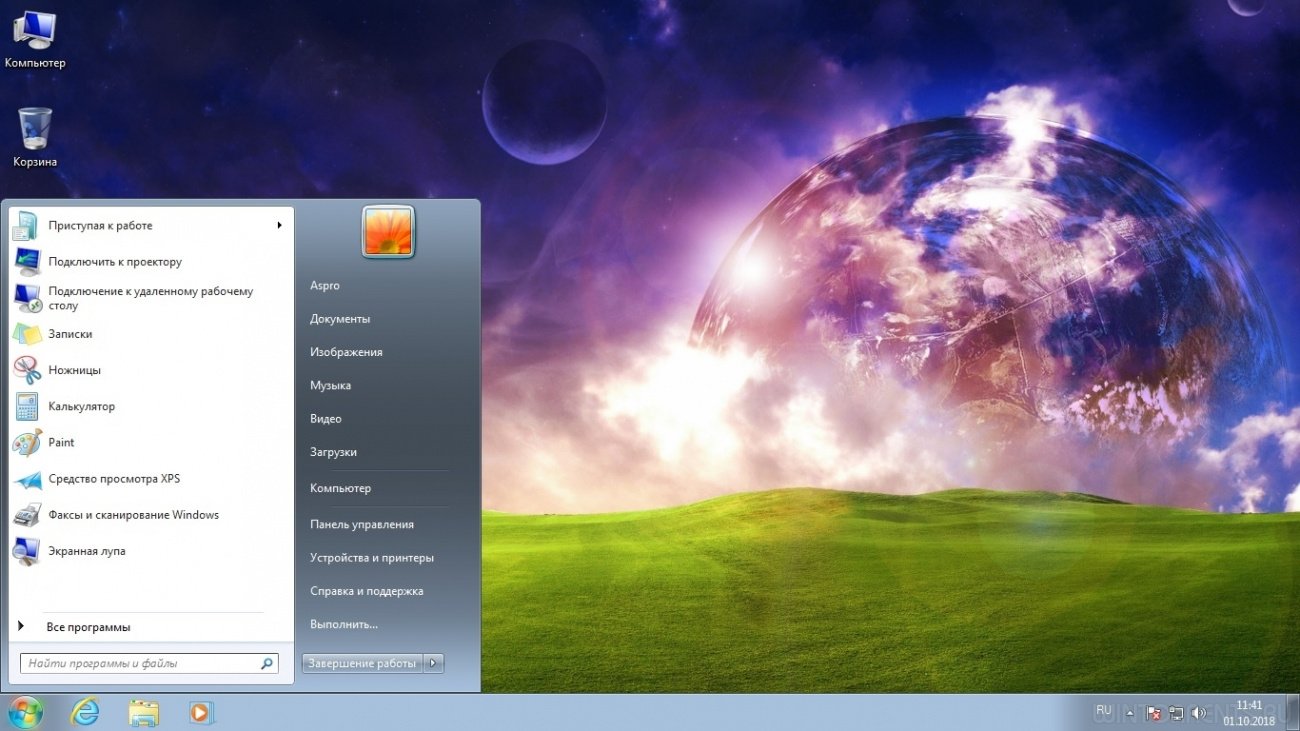 Windows 7 Enterprise SP1 (x64) by Aspro v.01.10.18